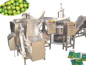 油炸锅：青豆油炸半自动生产线